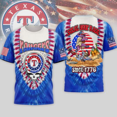 Texas Rangers | Premium MLB Grateful Dead 250 Years Of America 3D Shirt - M