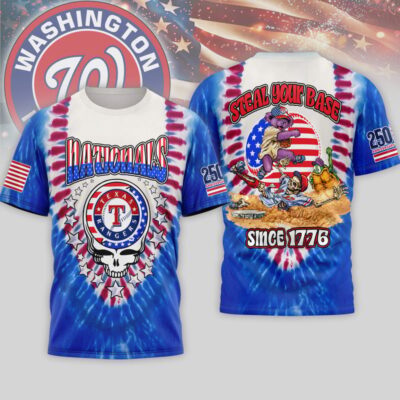 Washington Nationals | Premium MLB Grateful Dead 250 Years Of America 3D Shirt