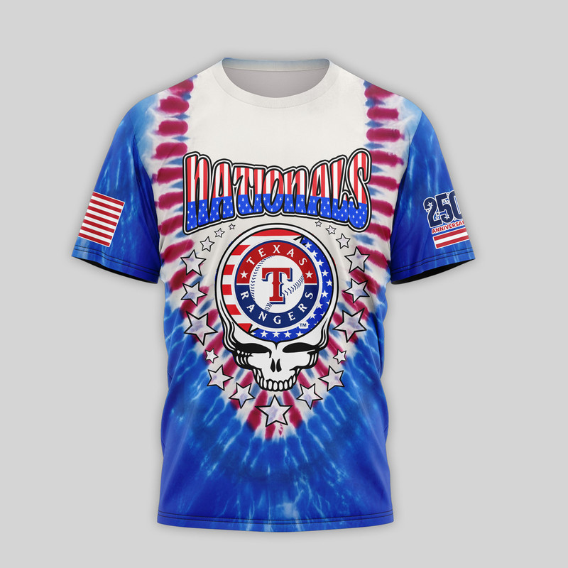 Washington Nationals | Premium MLB Grateful Dead 250 Years Of America 3D Shirt - Image 2