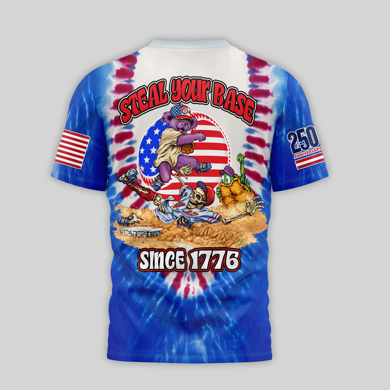 Washington Nationals | Premium MLB Grateful Dead 250 Years Of America 3D Shirt - Image 3