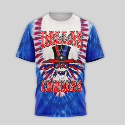 Alternative view of Dallas Cowboys | Premium NFL Grateful Dead 250 Years Of America 3D Shirt