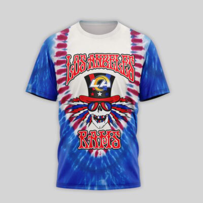 Alternative view of Los Angeles Rams | Premium NFL Grateful Dead 250 Years Of America 3D Shirt
