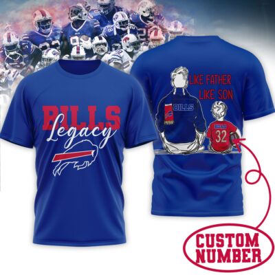 Buffalo Bills | Premium NFL Legacy Father Day 3D Shirt