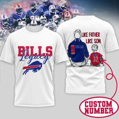 Buffalo Bills | Premium NFL Legacy Father Day 3D Shirt