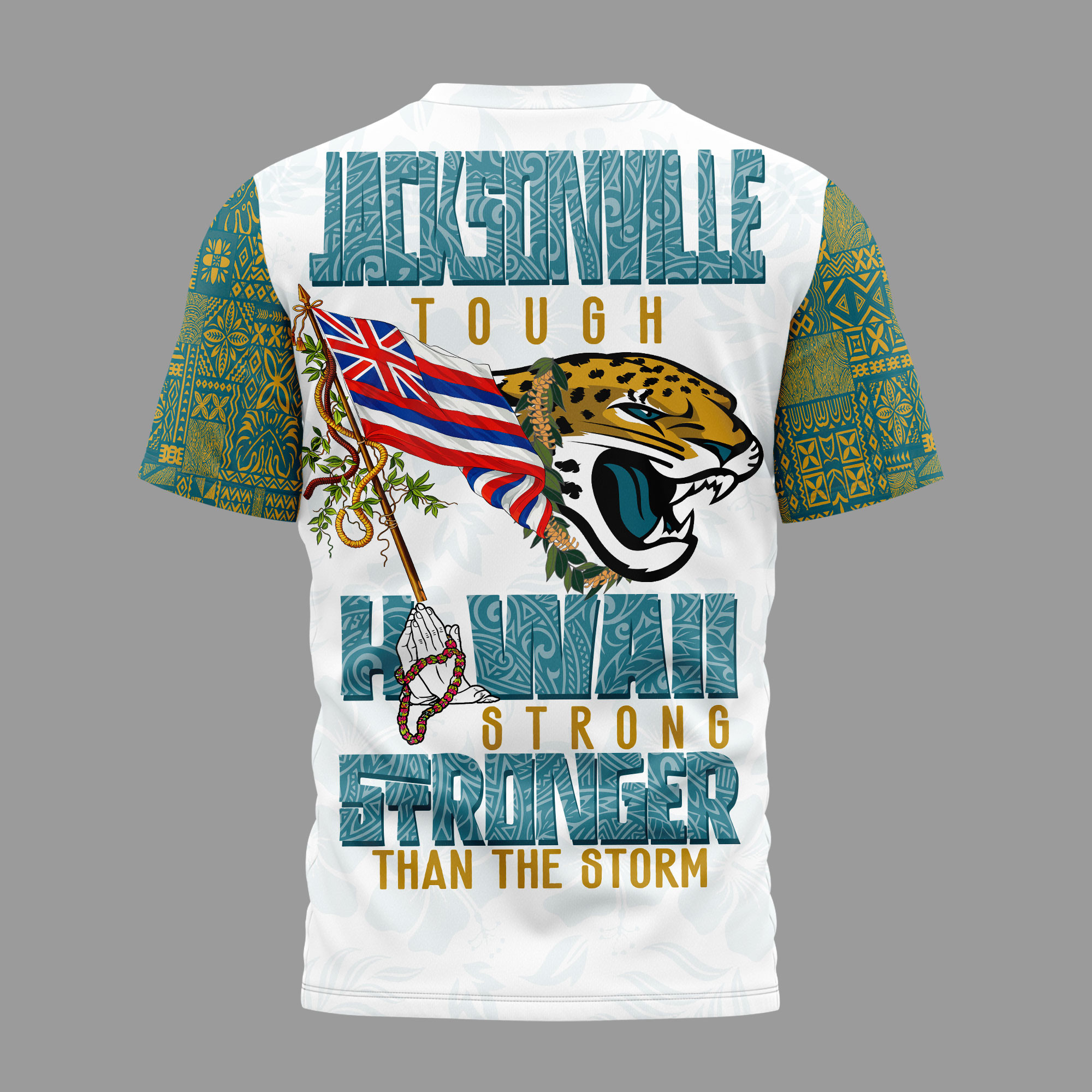 Jacksonville Jaguars | Premium NFL Hawaii Strong 3D Shirt - Image 3