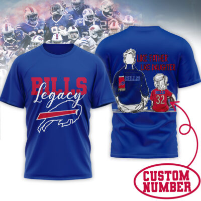 Buffalo Bills | Premium NFL Legacy Father Day 3D Shirt