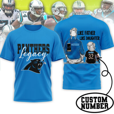 Carolina Panthers | Premium NFL Legacy Father Day 3D Shirt