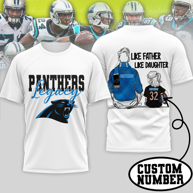 Carolina Panthers | Premium NFL Legacy Father Day 3D Shirt - Image 4