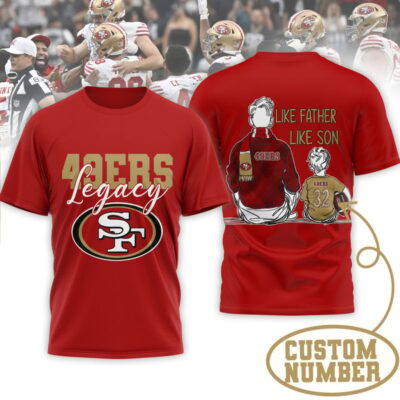 San Francisco 49ers | Premium NFL Legacy Father Day 3D Shirt
