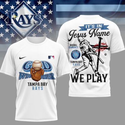 Tampa Bay Rays | Premium MLB In Jesus Name We Play 3D Shirt