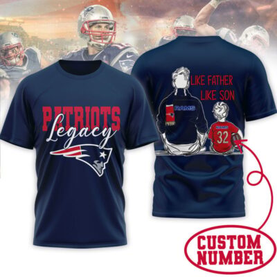 New England Patriots | Premium NFL Legacy Father Day 3D Shirt