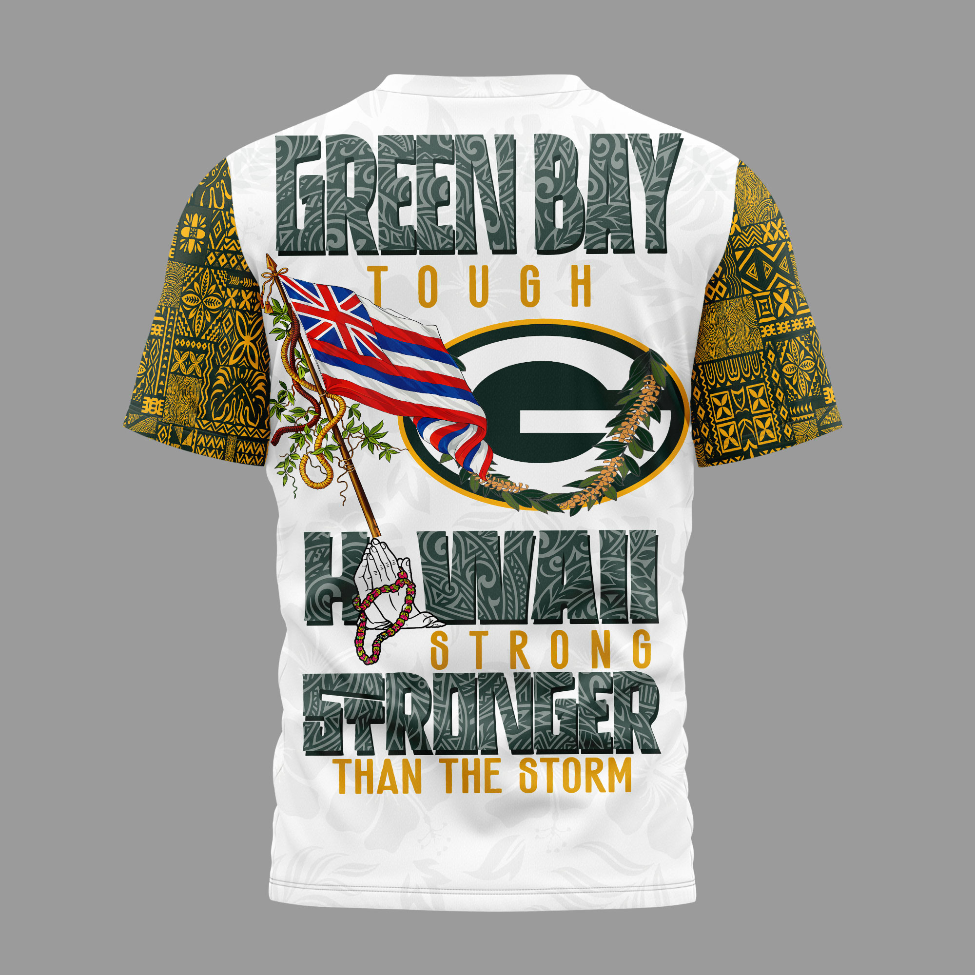 Green Bay Packers | Premium NFL Hawaii Strong 3D Shirt - Image 3