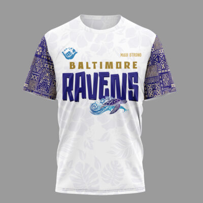Alternative view of Baltimore Ravens | Premium NFL Hawaii Strong 3D Shirt