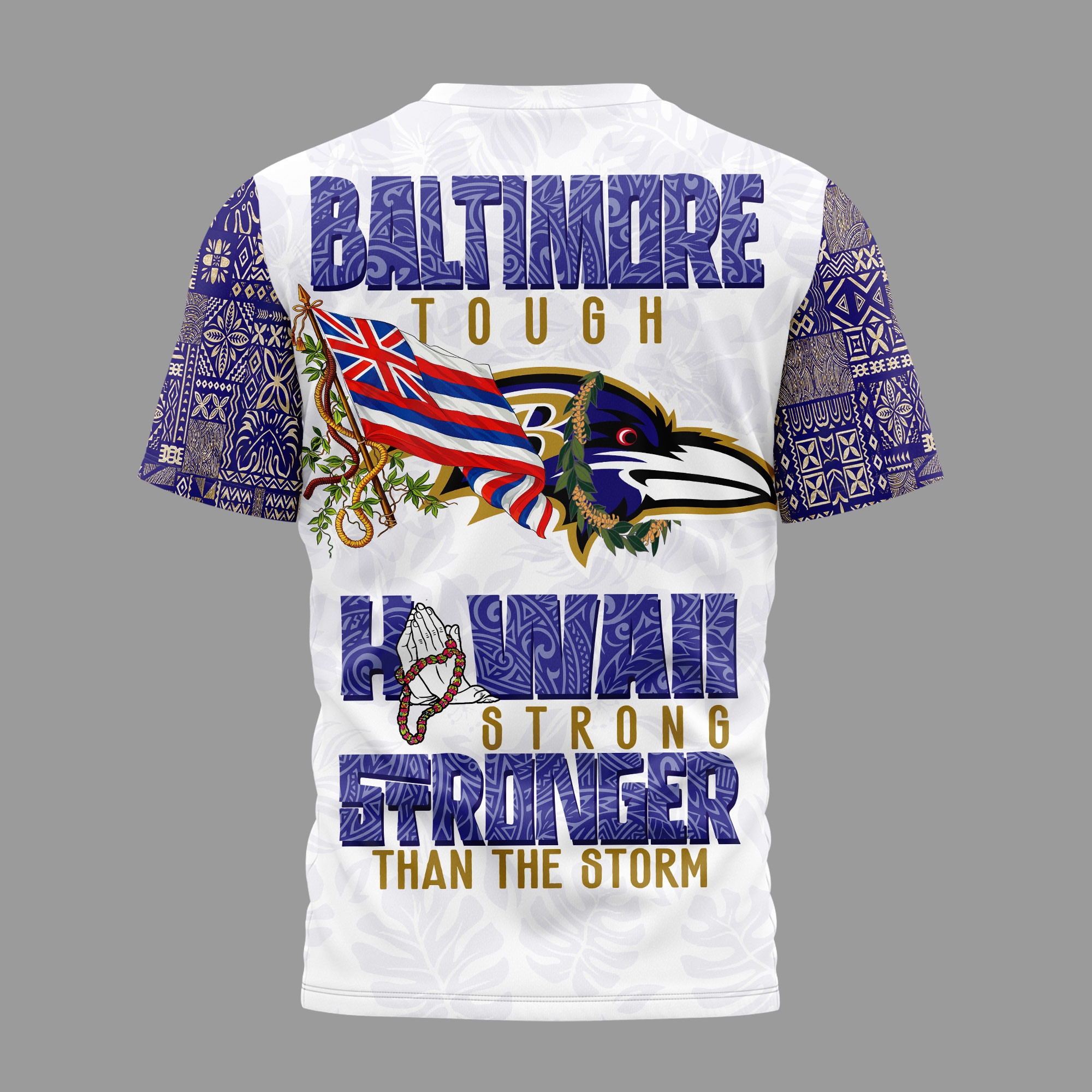 Baltimore Ravens | Premium NFL Hawaii Strong 3D Shirt - Image 3