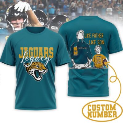 Jacksonville Jaguars | Premium NFL Legacy Father Day 3D Shirt