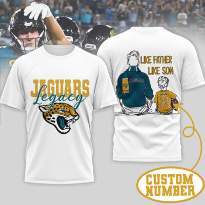 Jacksonville Jaguars | Premium NFL Legacy Father Day 3D Shirt