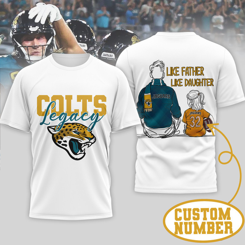 Jacksonville Jaguars | Premium NFL Legacy Father Day 3D Shirt - Image 4