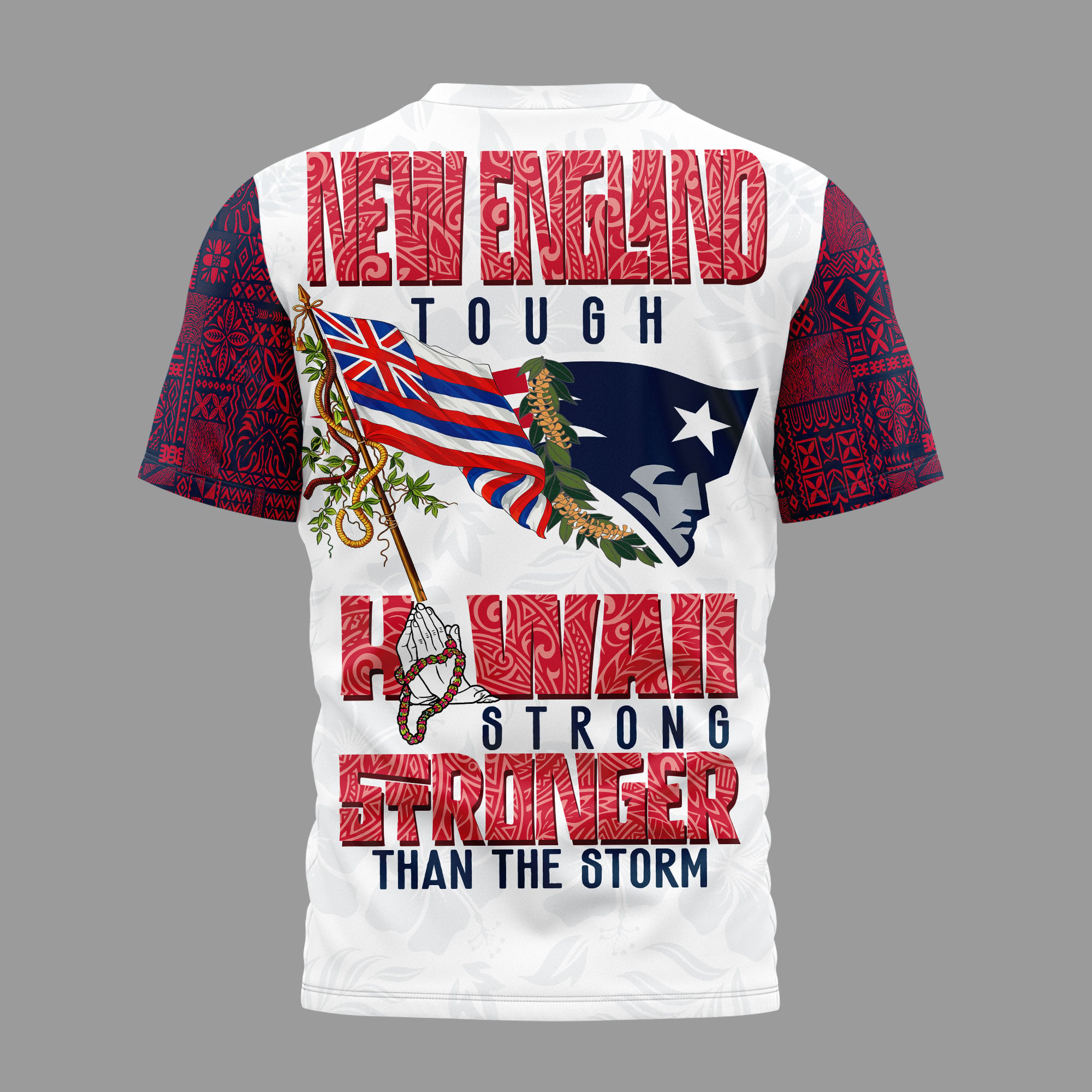 New England Patriots | Premium NFL Hawaii Strong 3D Shirt - Image 3