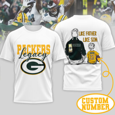 Green Bay Packers | Premium NFL Legacy Father Day 3D Shirt