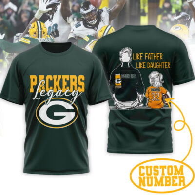 Green Bay Packers | Premium NFL Legacy Father Day 3D Shirt