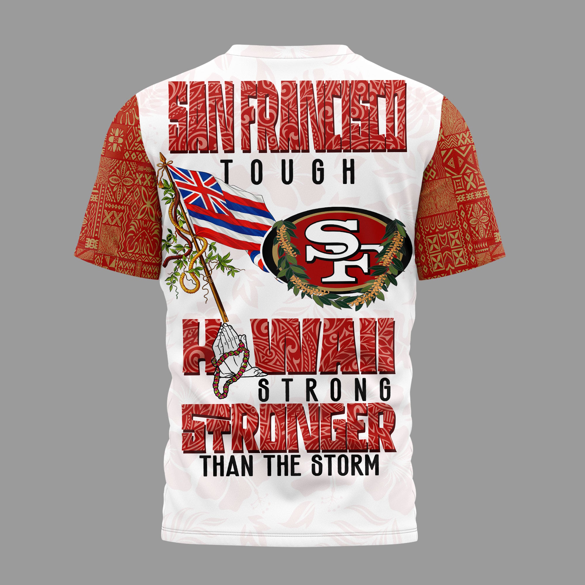 San Francisco 49ers | Premium NFL Hawaii Strong 3D Shirt - Image 3