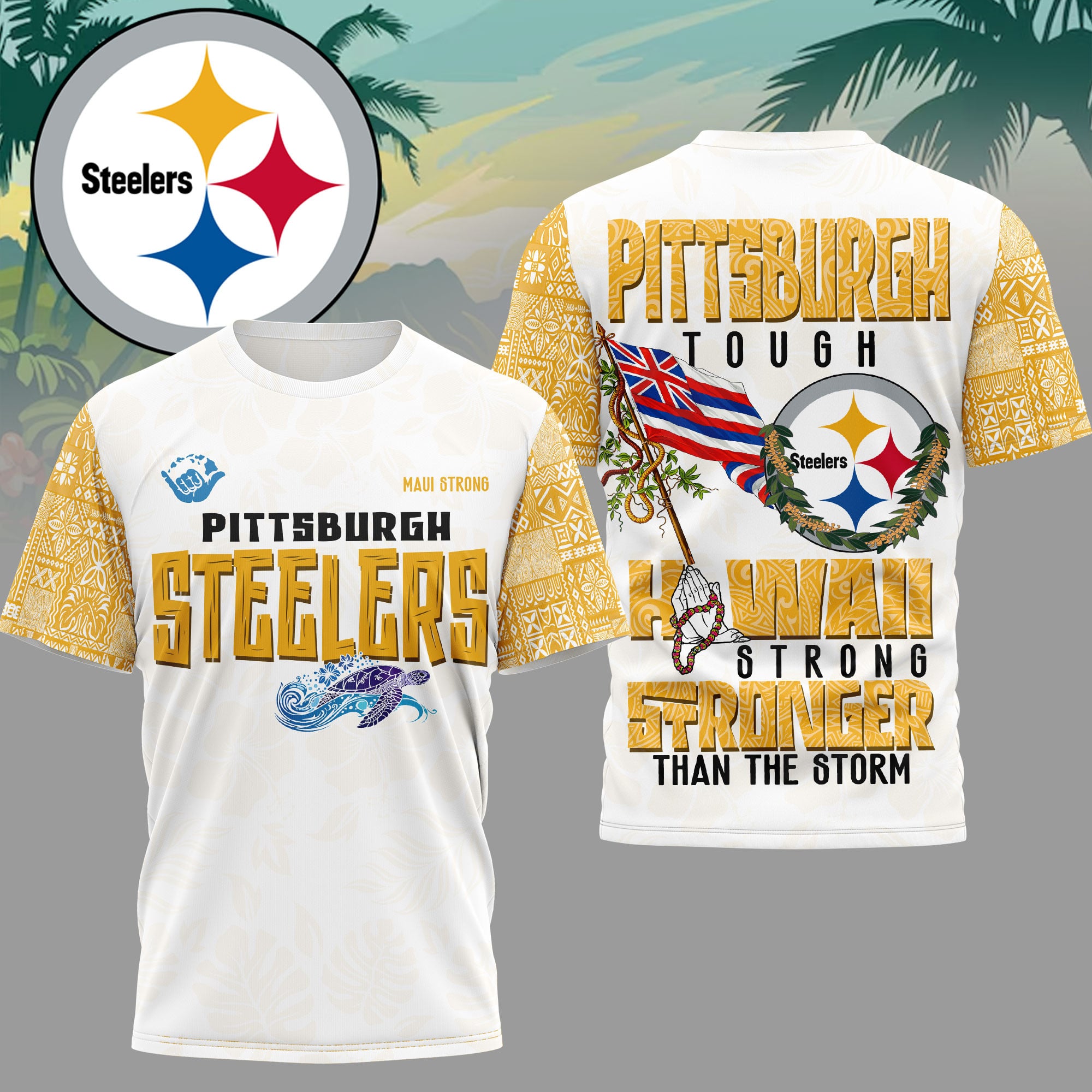 Pittsburgh Steelers | Premium NFL Hawaii Strong 3D Shirt