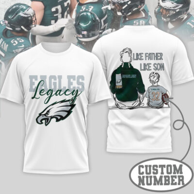 Philadelphia Eagles | Premium NFL Legacy Father Day 3D Shirt