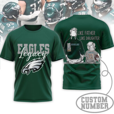 Philadelphia Eagles | Premium NFL Legacy Father Day 3D Shirt