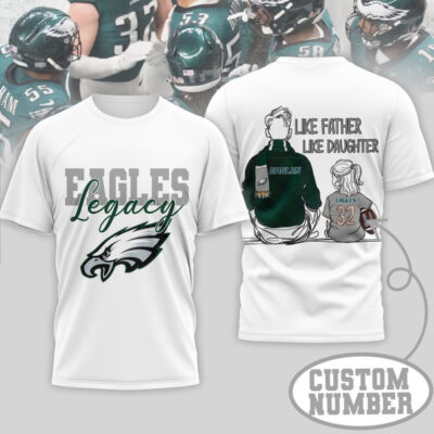 Philadelphia Eagles | Premium NFL Legacy Father Day 3D Shirt