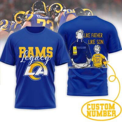 Los Angeles Rams | Premium NFL Legacy Father Day 3D Shirt