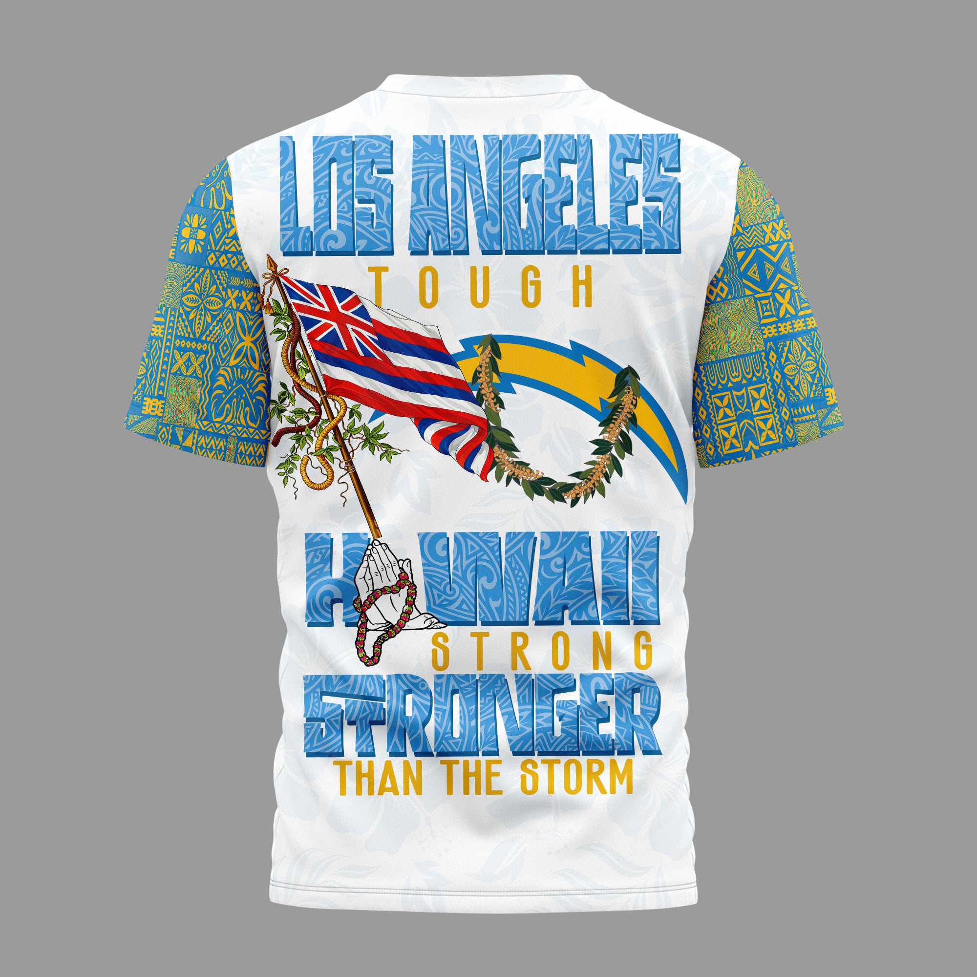 Los Angeles Chargers | Premium NFL Hawaii Strong 3D Shirt - Image 3