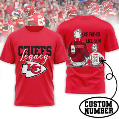 Kansas City Chiefs | Premium NFL Legacy Father Day 3D Shirt