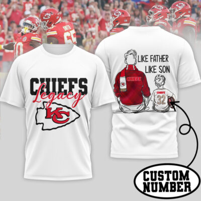 Kansas City Chiefs | Premium NFL Legacy Father Day 3D Shirt
