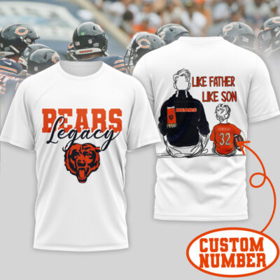 Chicago Bears | Premium NFL Legacy Father Day 3D Shirt
