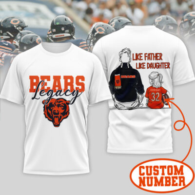 Chicago Bears | Premium NFL Legacy Father Day 3D Shirt