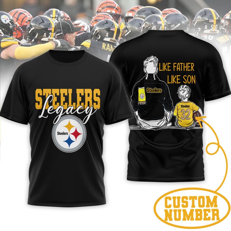 Pittsburgh Steelers | Premium NFL Legacy Father Day 3D Shirt