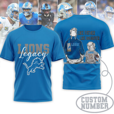 Detroit Lions | Premium NFL Legacy Father Day 3D Shirt