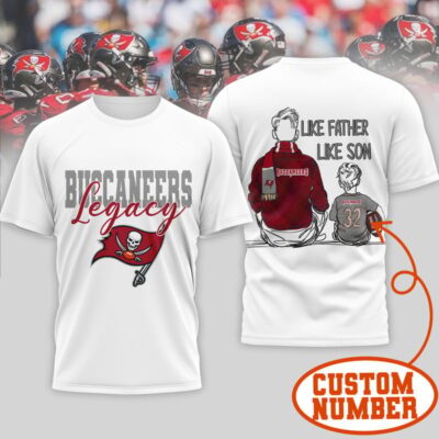 Tampa Bay Buccaneers | Premium NFL Legacy Father Day 3D Shirt