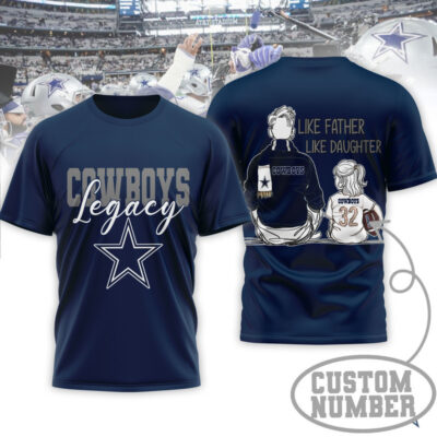 Dallas Cowboys | Premium NFL Legacy Father Day 3D Shirt