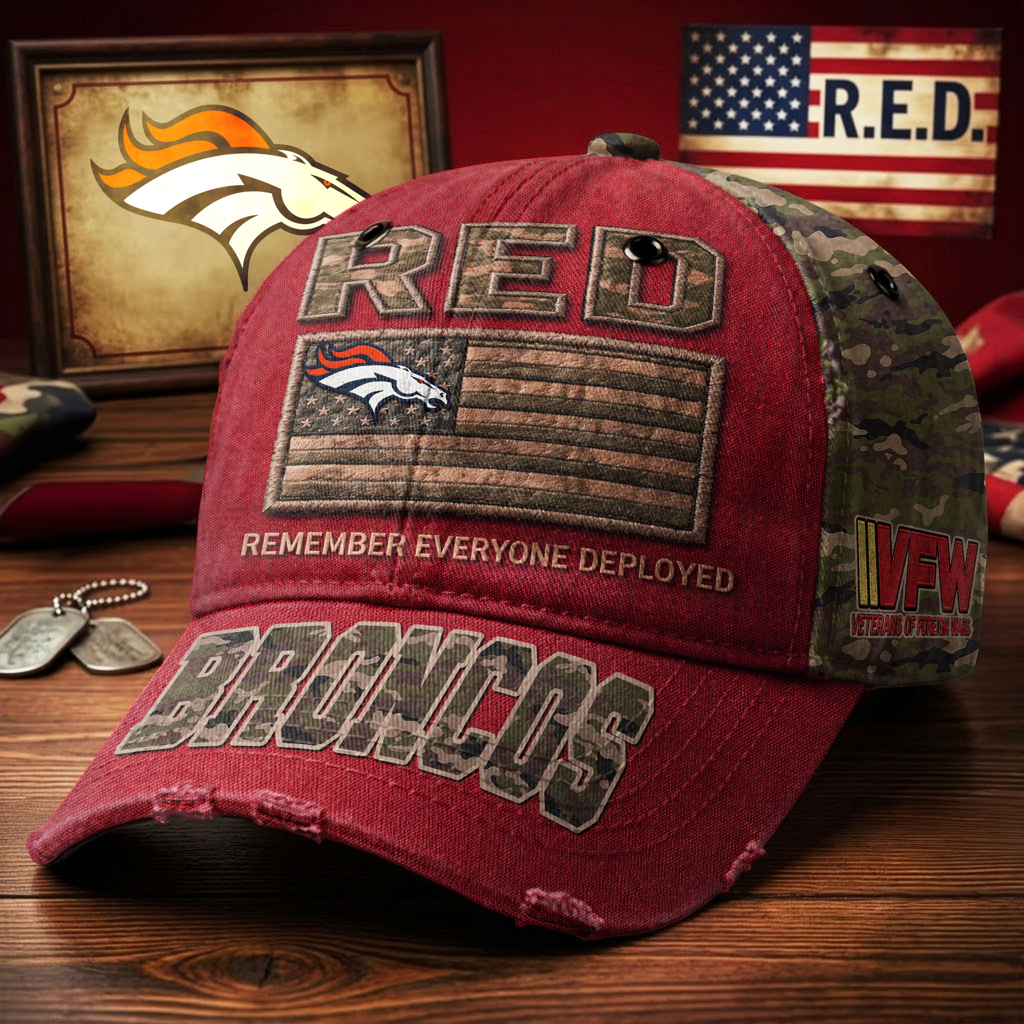 Denver Broncos | Premium NFL Remember Everyone Deployed Classic Cap