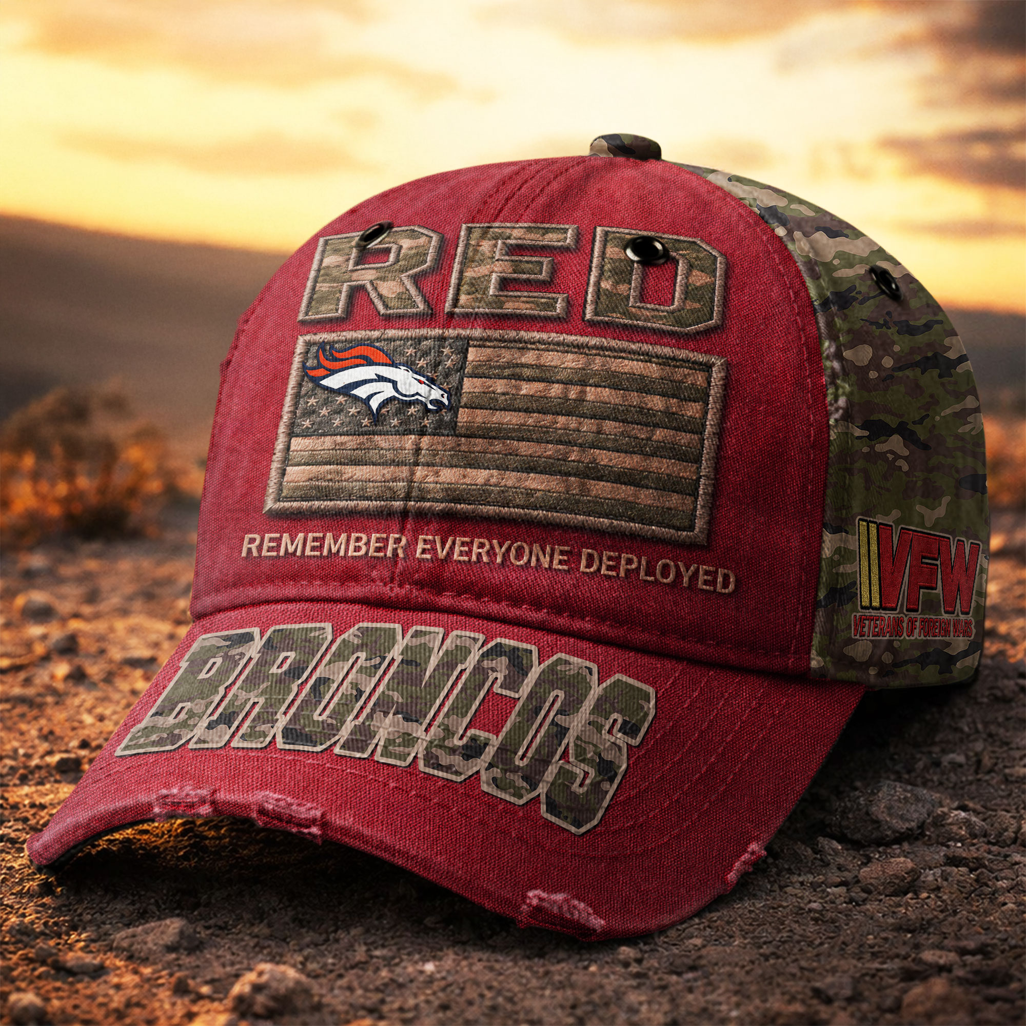 Denver Broncos | Premium NFL Remember Everyone Deployed Classic Cap - Image 2