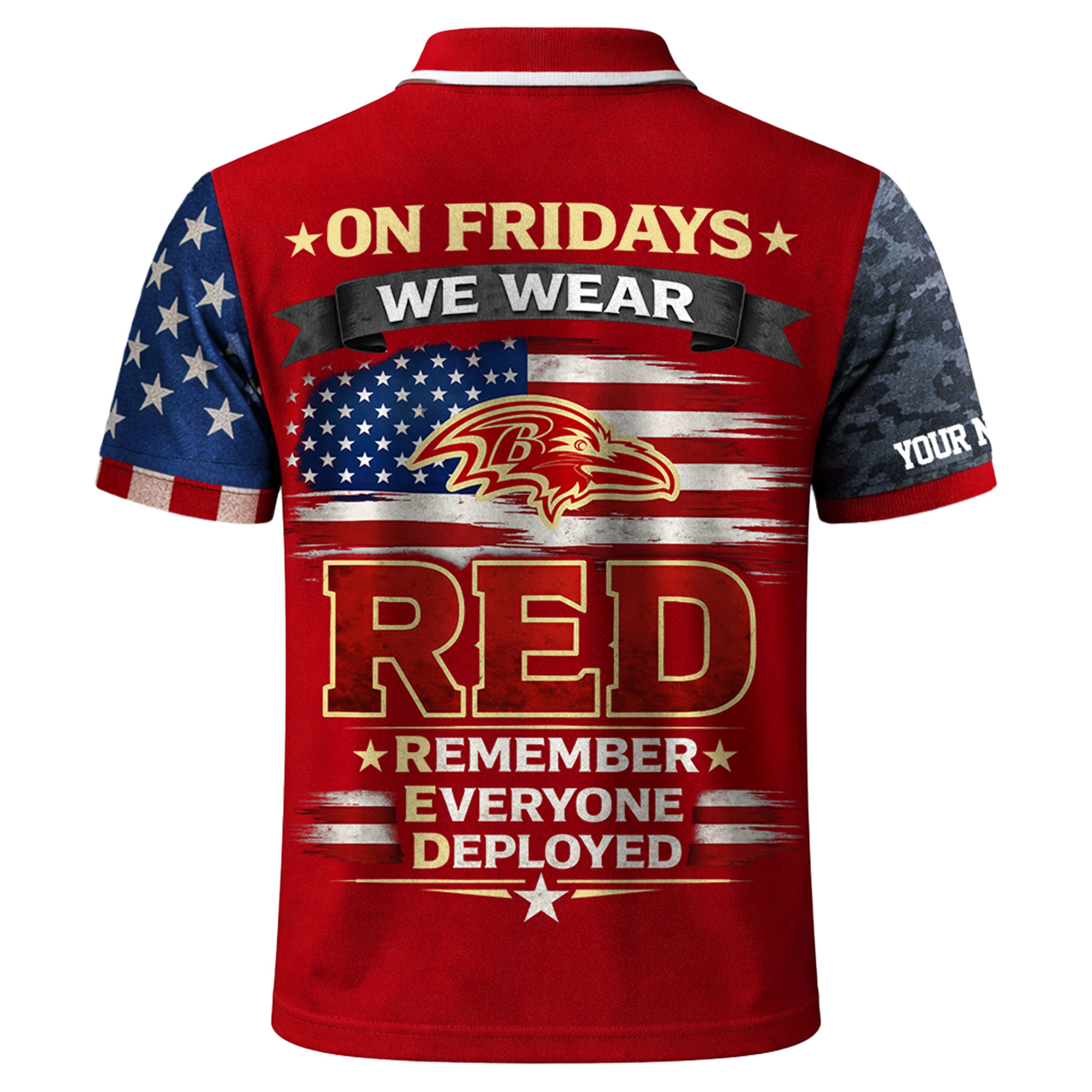 Baltimore Ravens | Premium NFL Red Friday Polo Shirt - Image 4