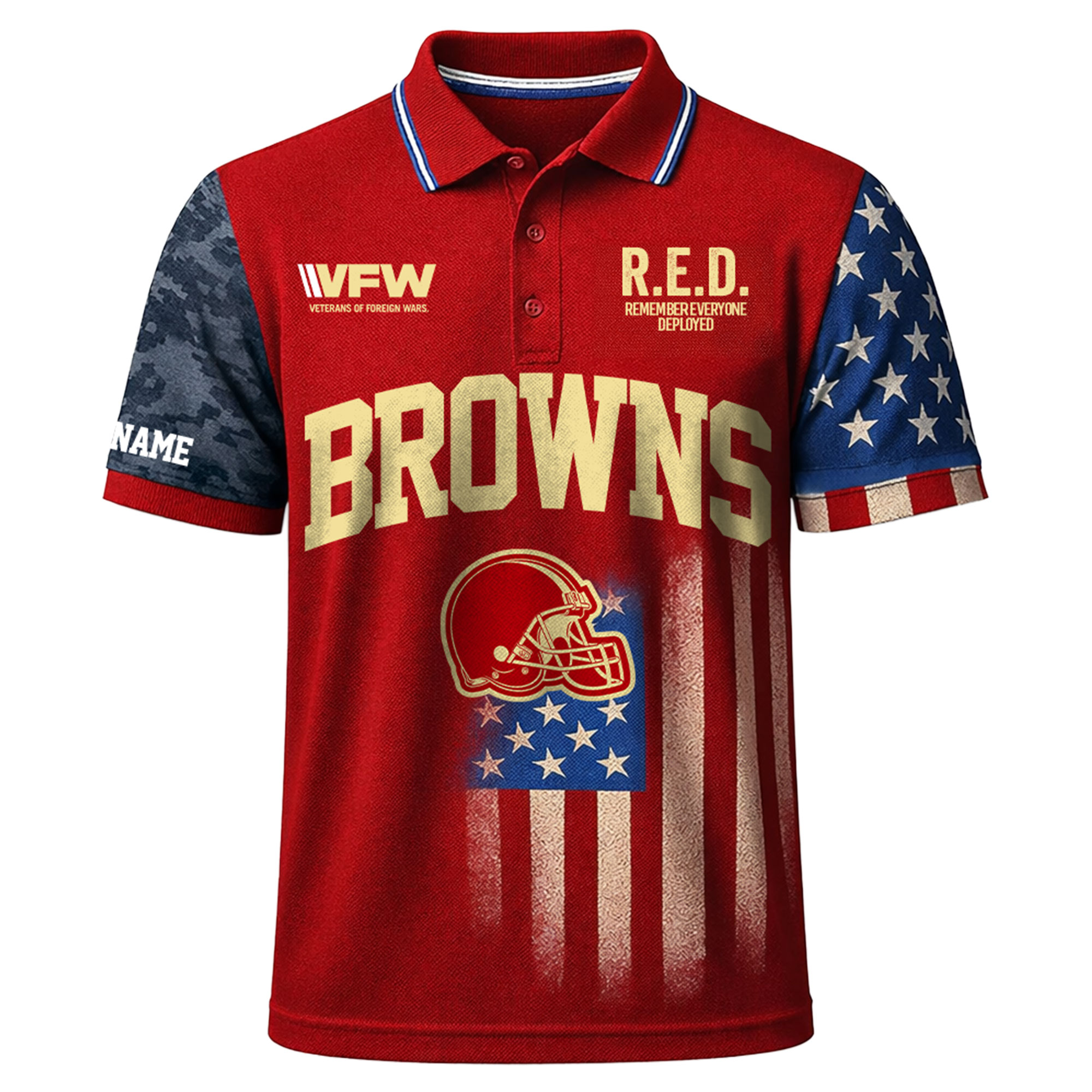 Cleveland Browns | Premium NFL Red Friday Polo Shirt - Image 3