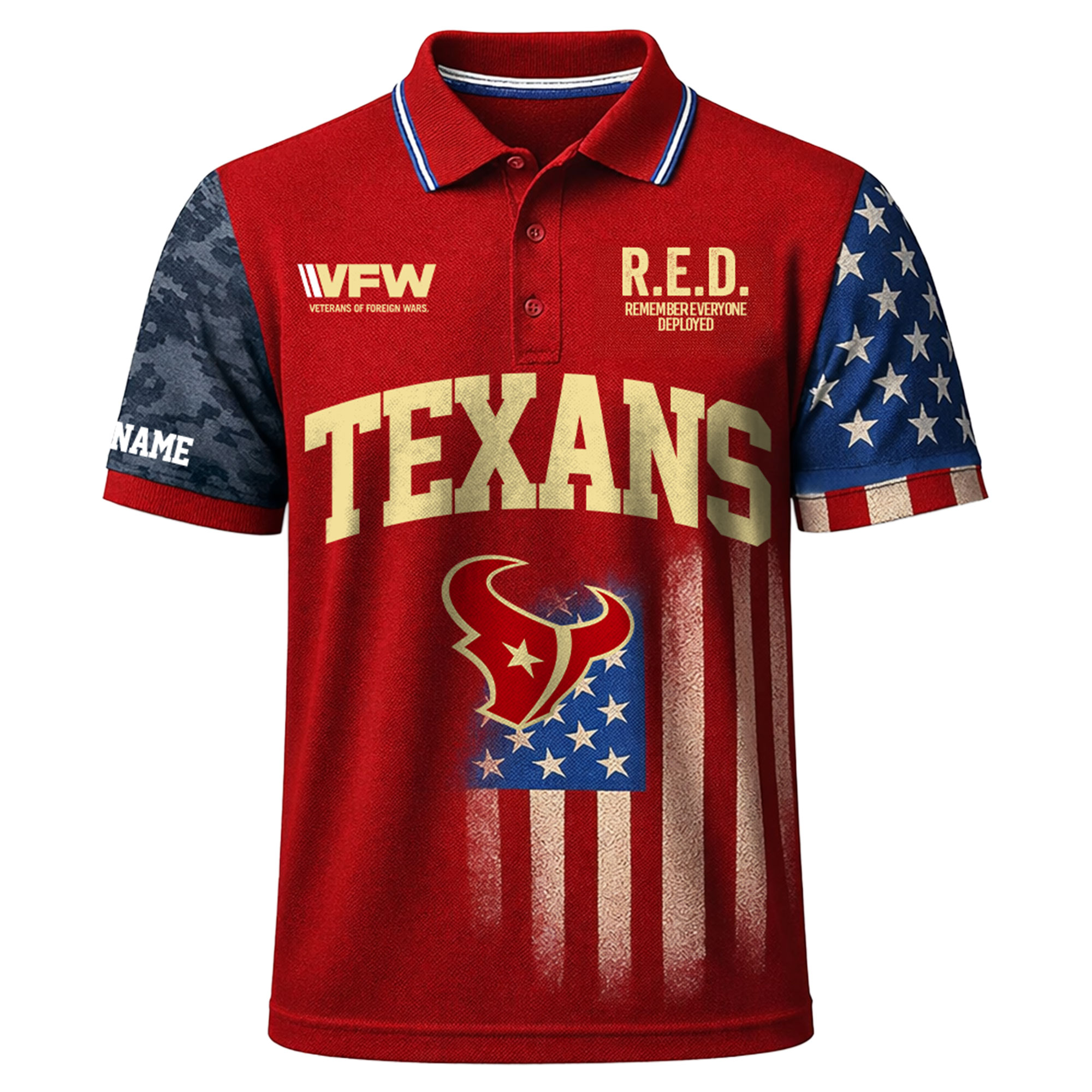 Houston Texans | Premium NFL Red Friday Polo Shirt - Image 3