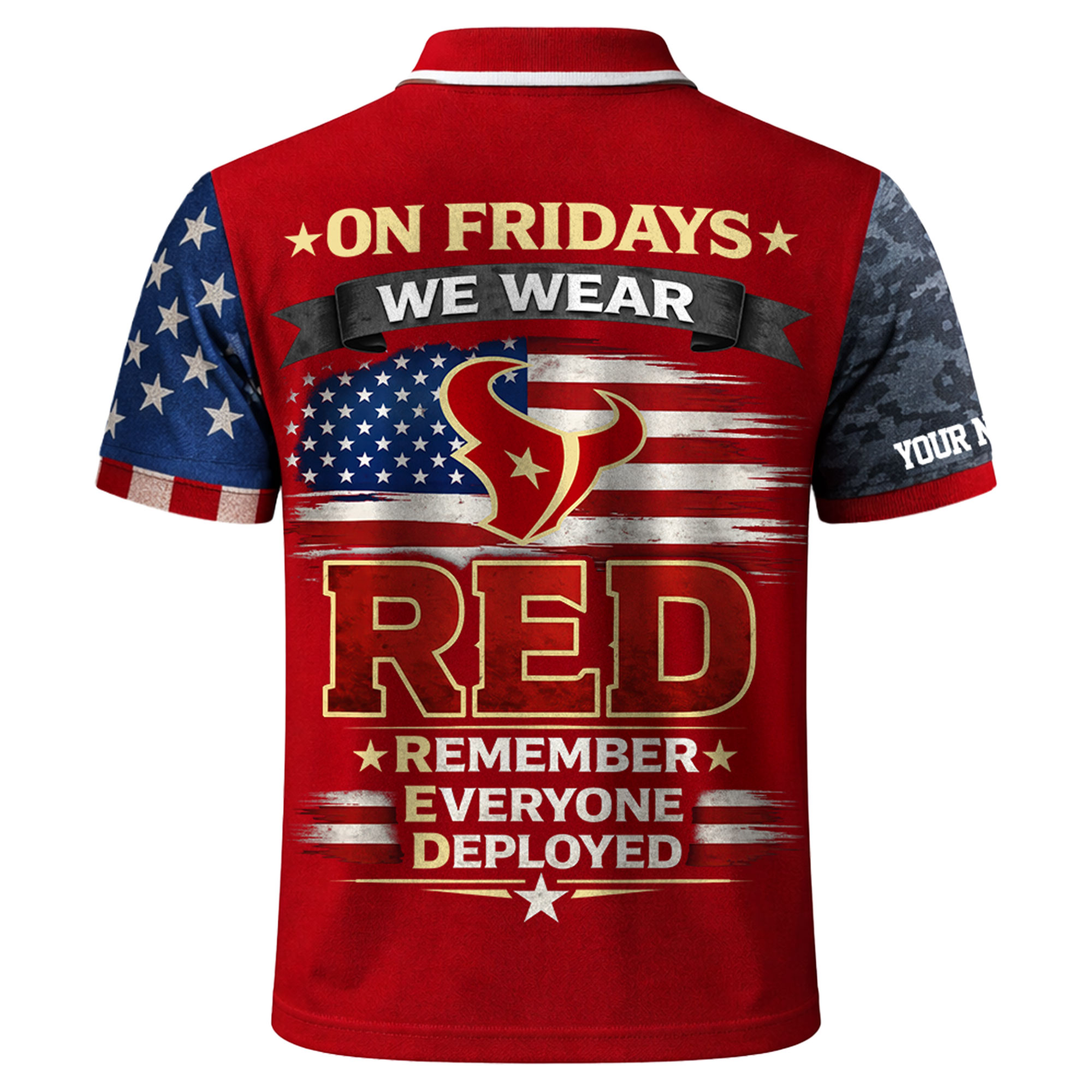 Houston Texans | Premium NFL Red Friday Polo Shirt - Image 4