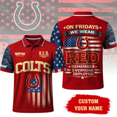 Indianapolis Colts | Premium NFL Red Friday Polo Shirt - 2XL
