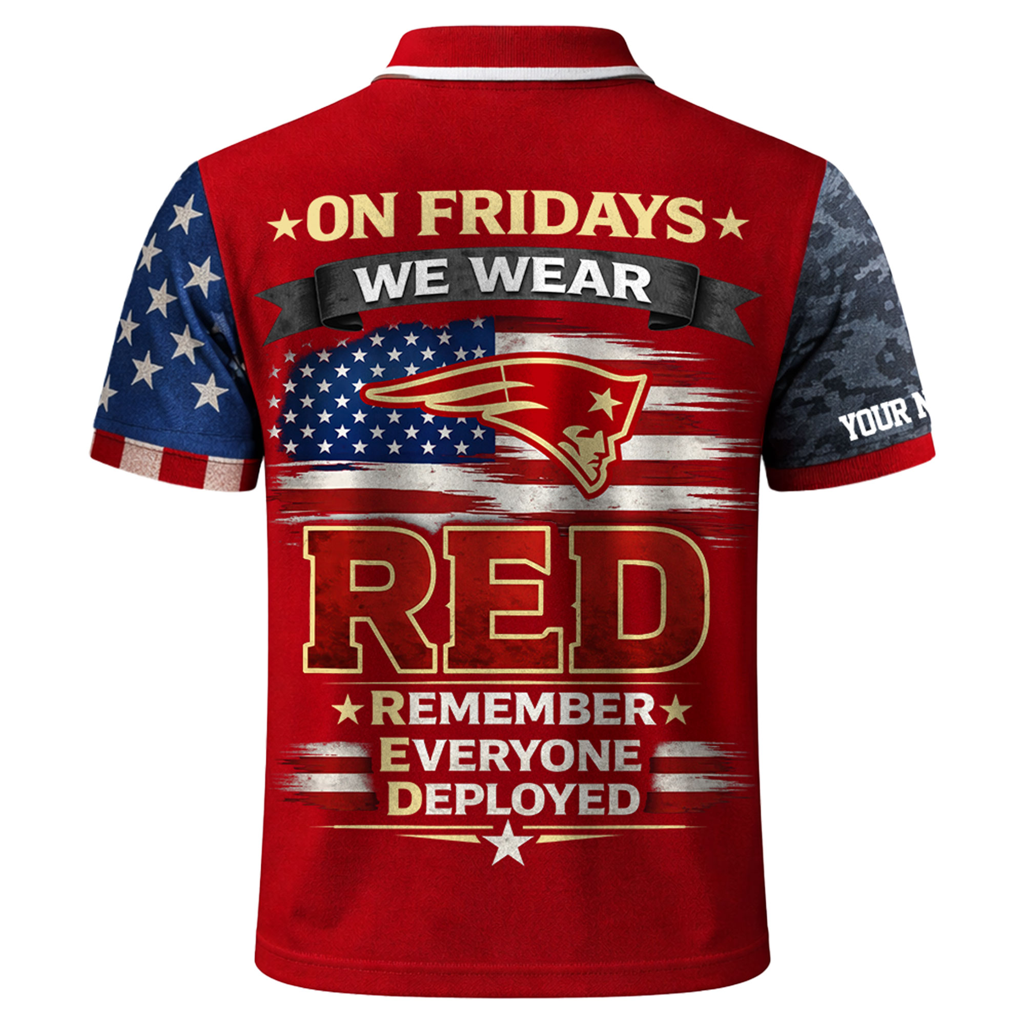 New England Patriots | Premium NFL Red Friday Polo Shirt - Image 4