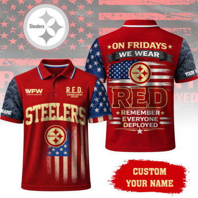 Pittsburgh Steelers | Premium NFL Red Friday Polo Shirt