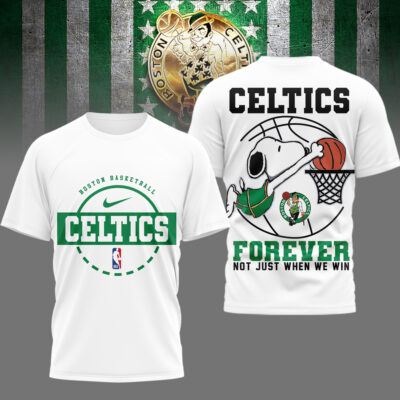 Boston Celtics | Premium NBA Snoopy Forever Loyal 3D Shirt
