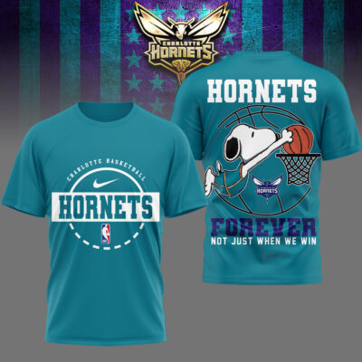 Charlotte Hornets | Premium NBA Snoopy Forever Loyal 3D Shirt